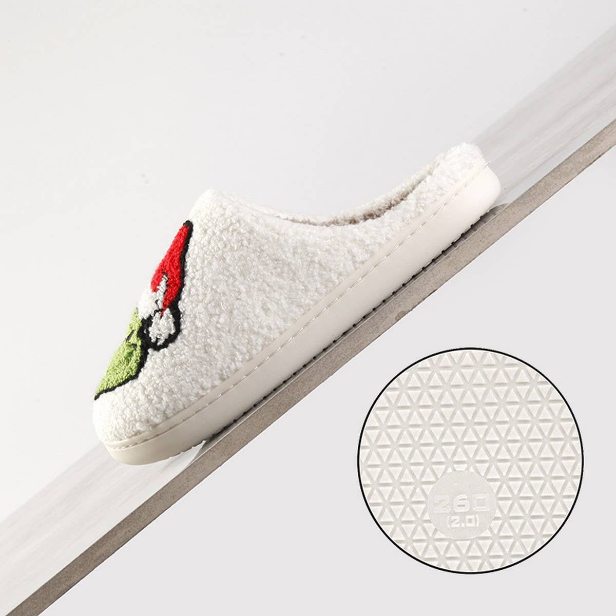 CHRISTMAS GRINCH PATTERN WINTER COTTON SLIPPERS