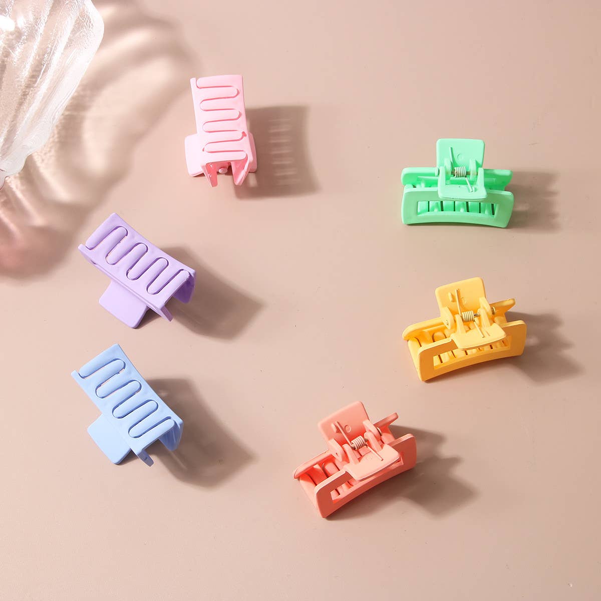 Candy Color Mini Rectangle Hair Claw - Cute Clip_CWAHA1041