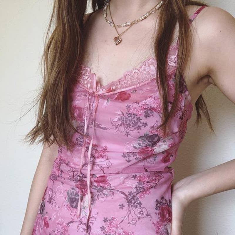 Square neck lace halter strap hip wrap dress