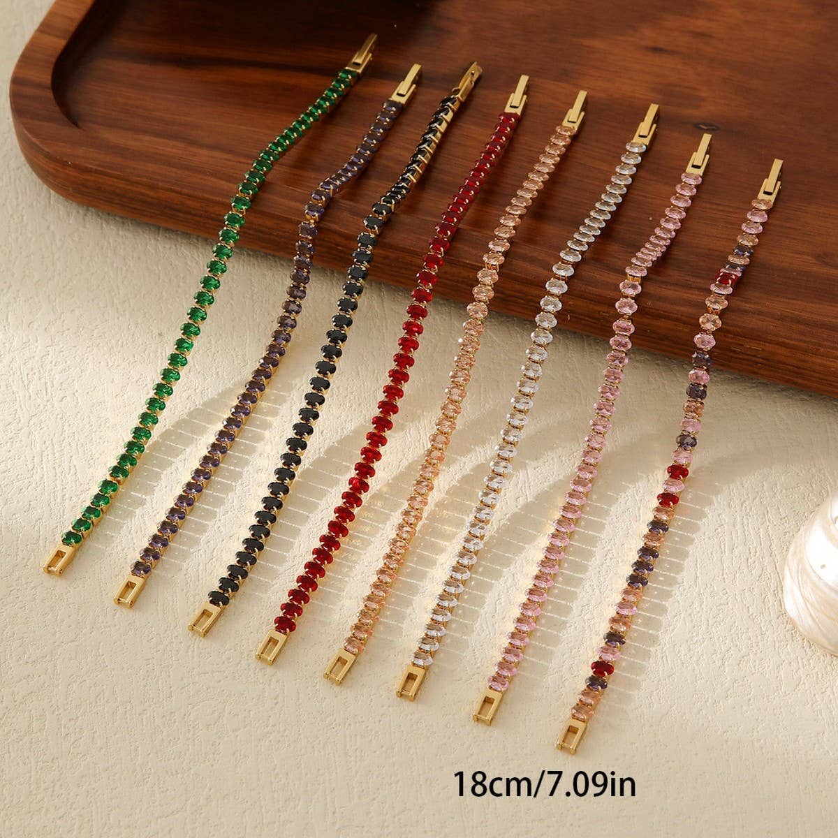 MULTI-COLOR DIAMOND SINGLE ROW FULL DIAMONDBRACELET