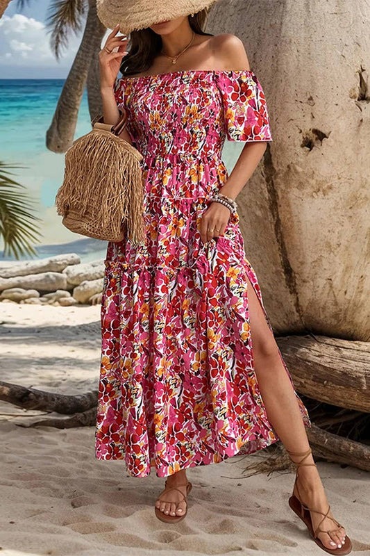 HOLIDAY CHIC PRINT ONE SHOULDER DRESS_CWDMD1217