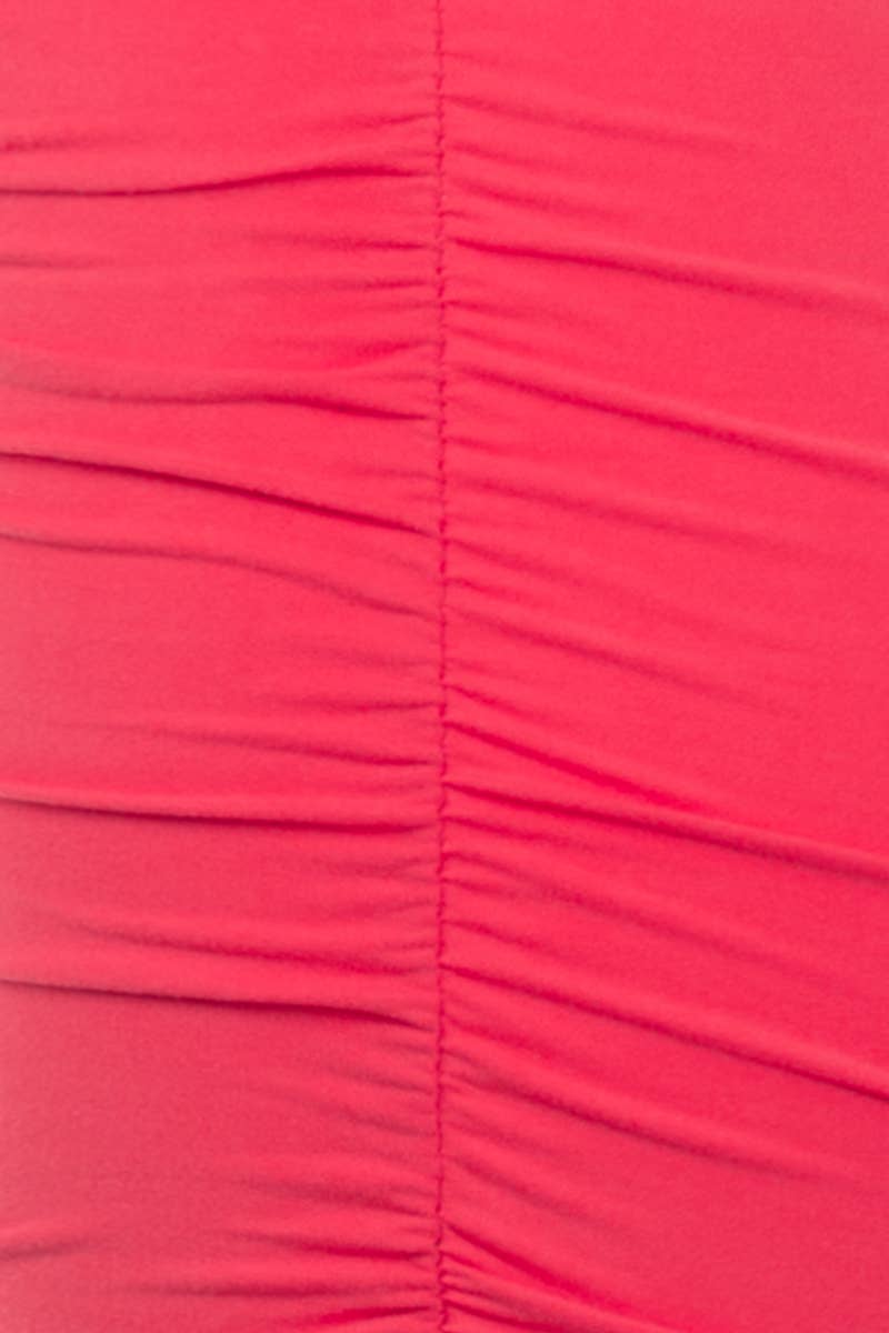 CWBMS070_PLUS Slim Fit Ruched Long Pencil Skirt