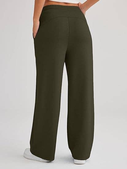 LACE-UP BAGGY HIGH-WAISTED WIDE-LEG PANTS