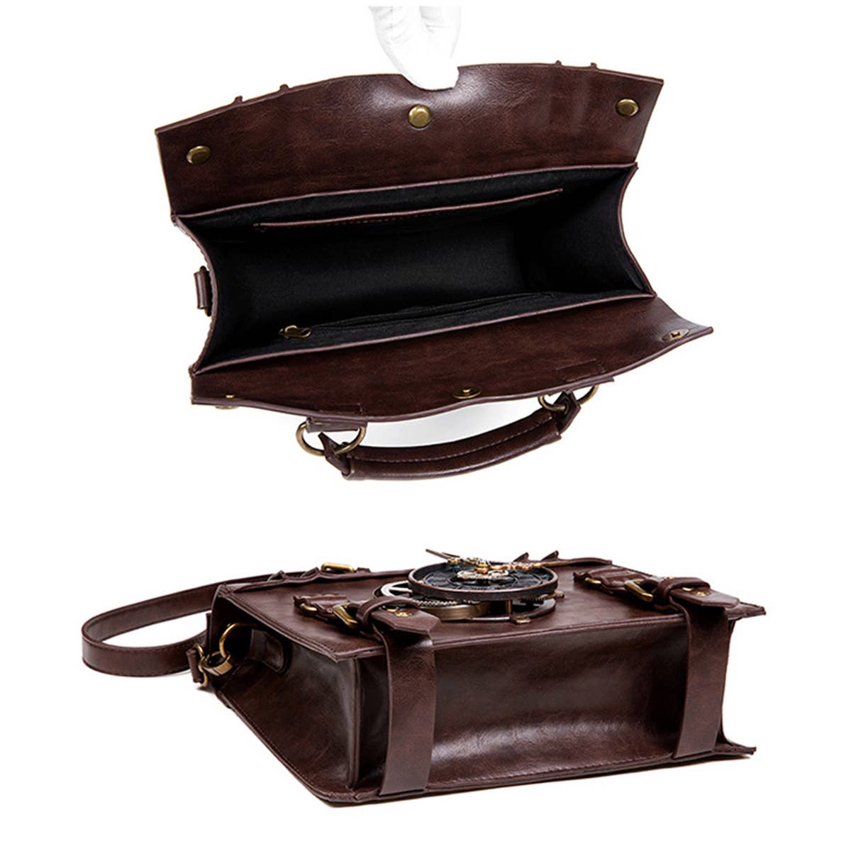 RETRO CLOCK DECORATIVE PUNK SHOULDER BAG_CWAB0629