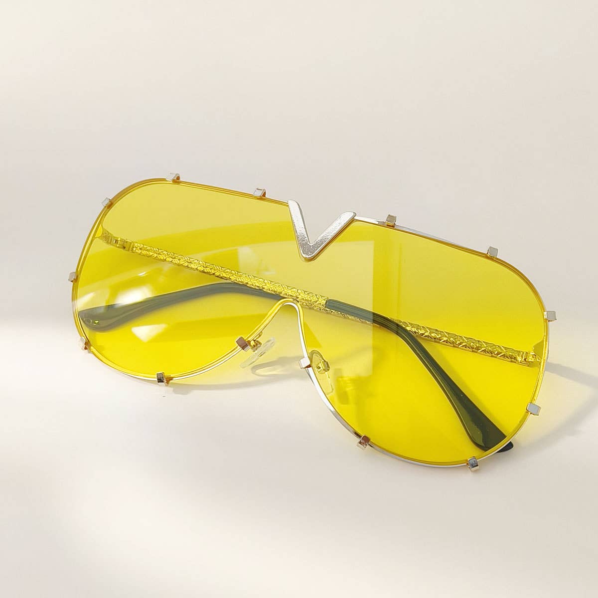 METAL FRAME ONE-PIECE LENSES SUNGLASSES