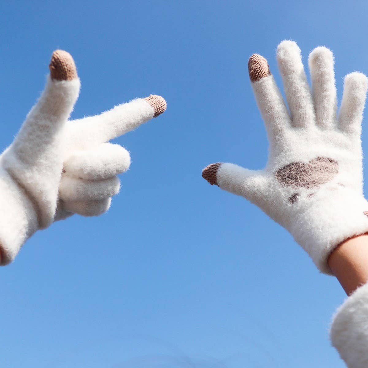 CWAG00572_WOMEN WINTER CAT PAW TOUCHSCREEN GLOVES