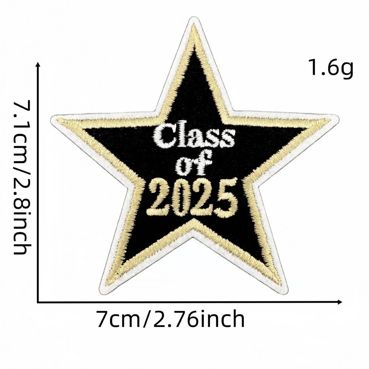 BLACK AND GOLD GRADUATION SEASON EMBROIDERED PATCH_CWMM4057