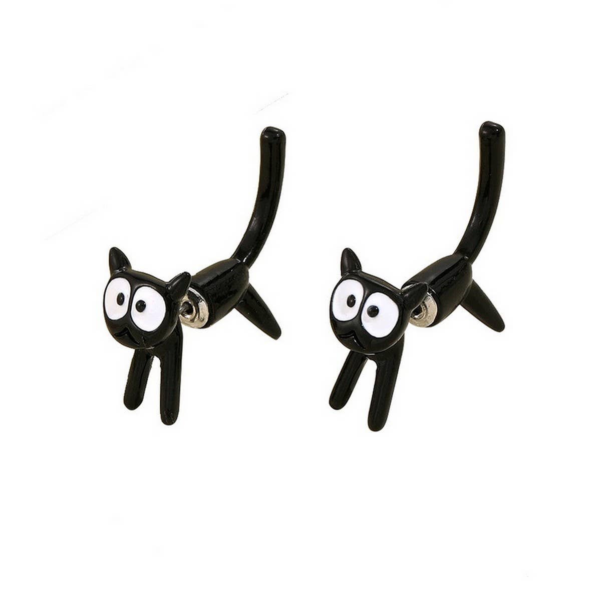 CWAJE2577_CREATIVE CUTE KITTEN INTERSPERSED EARRINGS