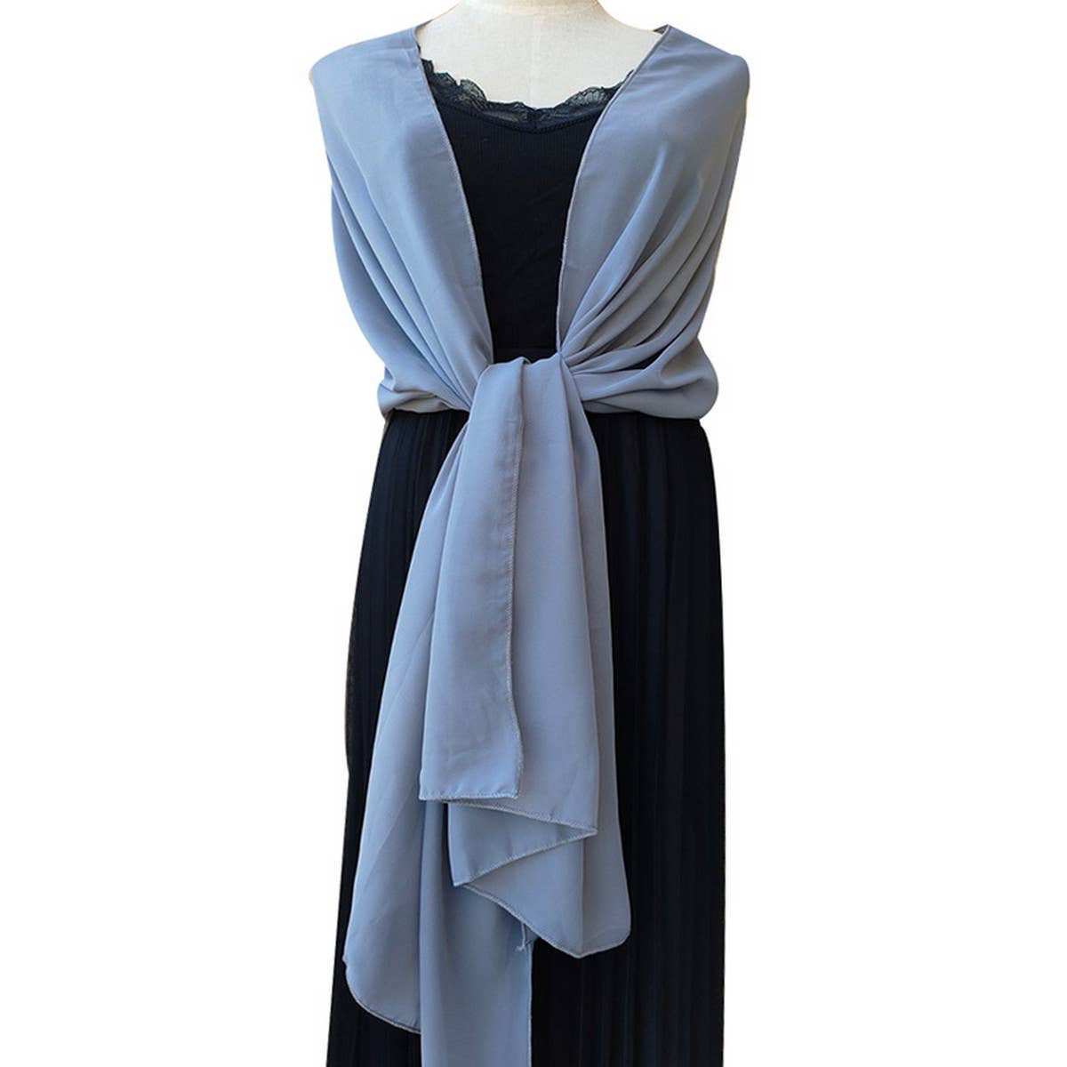 WOMEN SOLID COLOR EVENING SHAWL