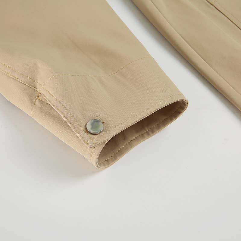 VINTAGE LAPEL CARGO BAGGY ZIP-UP CARDIGAN JACKET