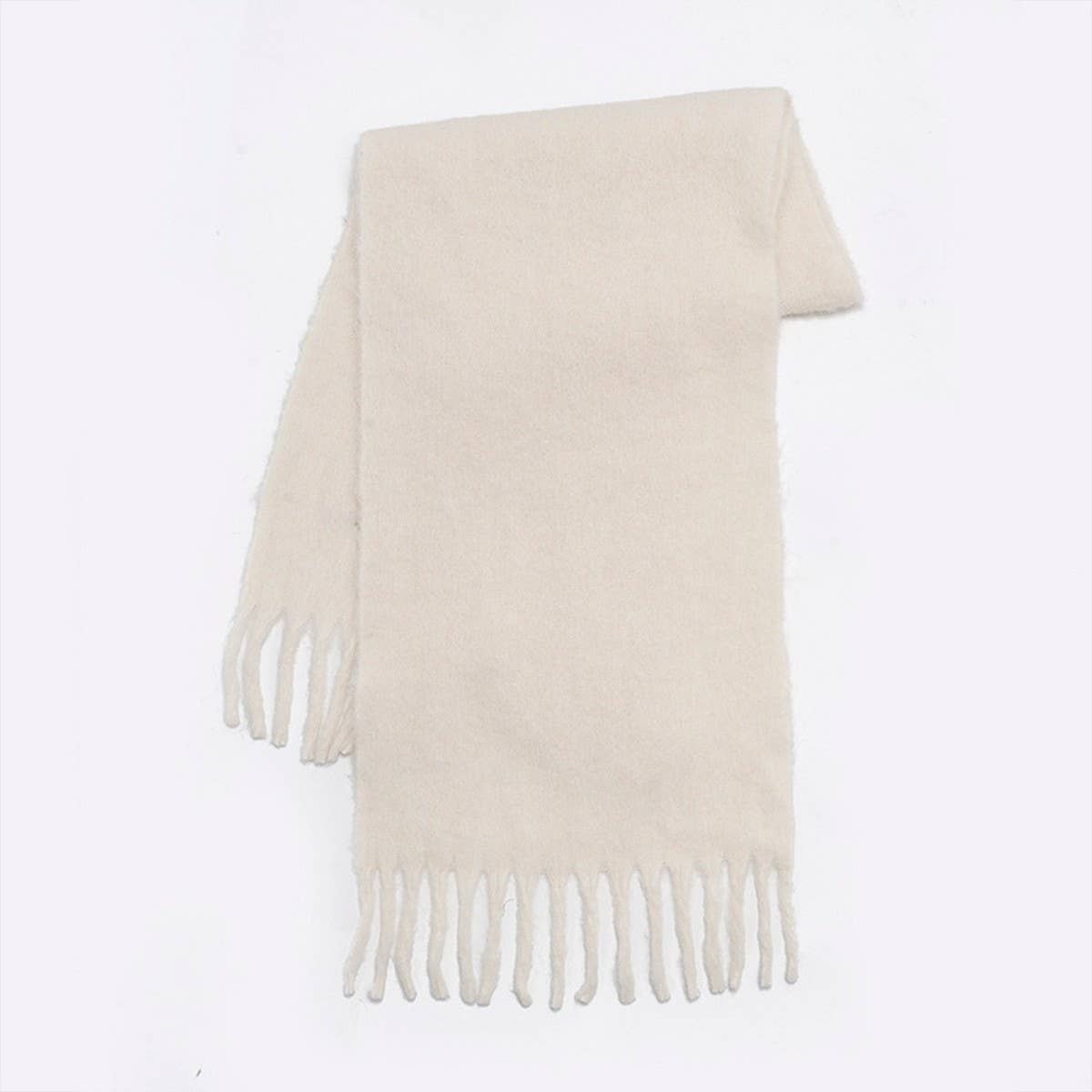 Gradient Loop Yarn Tassel Scarf for Winter