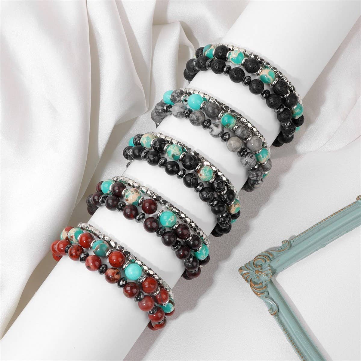 CWAJE4238_SHOUSHAN STONE BLACK GALLSTONE FASHION BRACELET