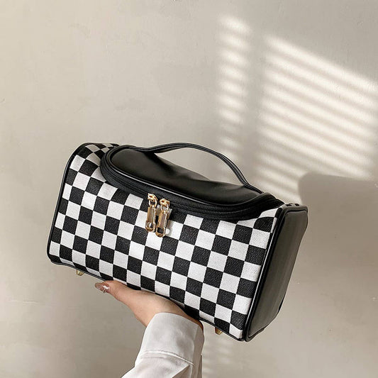 NEW CHECKERBOARD LARGE-CAPACITY COSMETIC BAG_CWAB4491