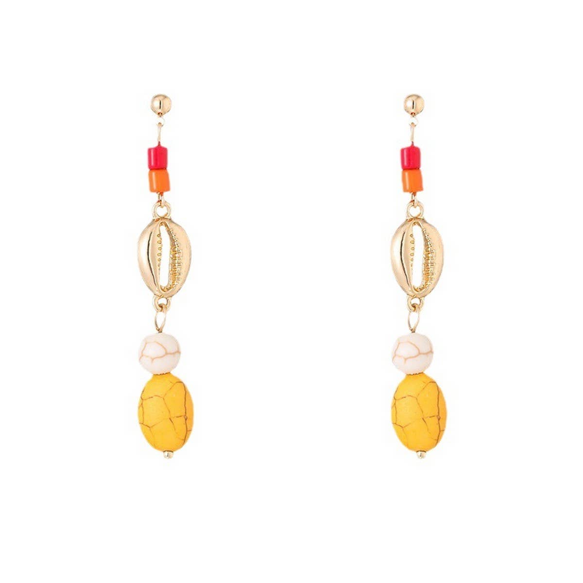 FASHION NATURAL STONE SHELL EARRINGS FOR WOMEN_CWAJE2955