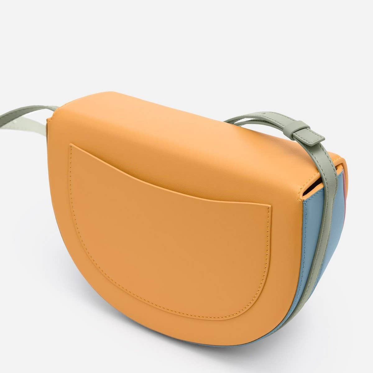 SEMI-CIRCULAR CONTRASTING SHOULDER CROSSBODY BAG_CWAB1931