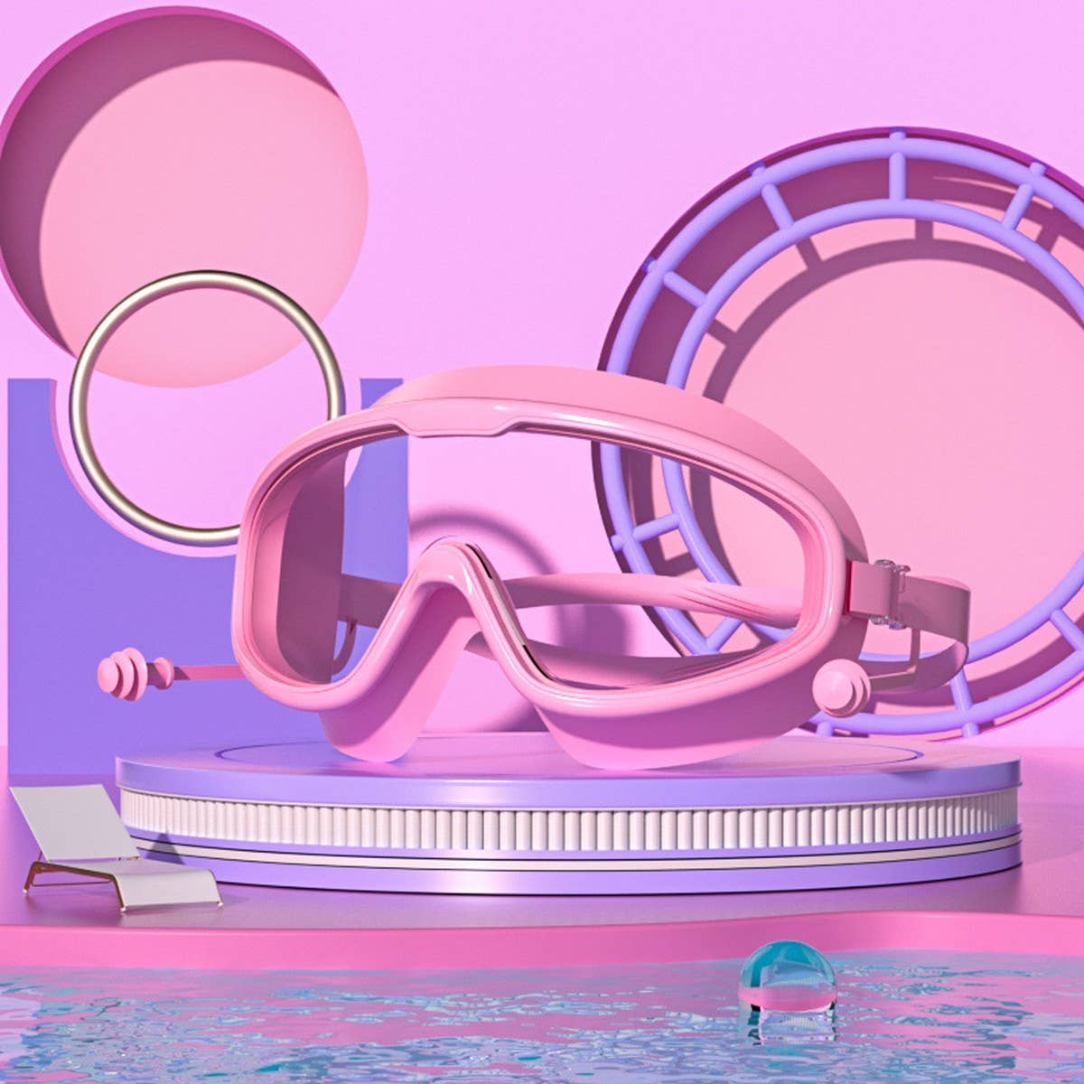 Pro HD Swim Goggles & Cap Set ??Anti-Fog Adult_CWMM6641