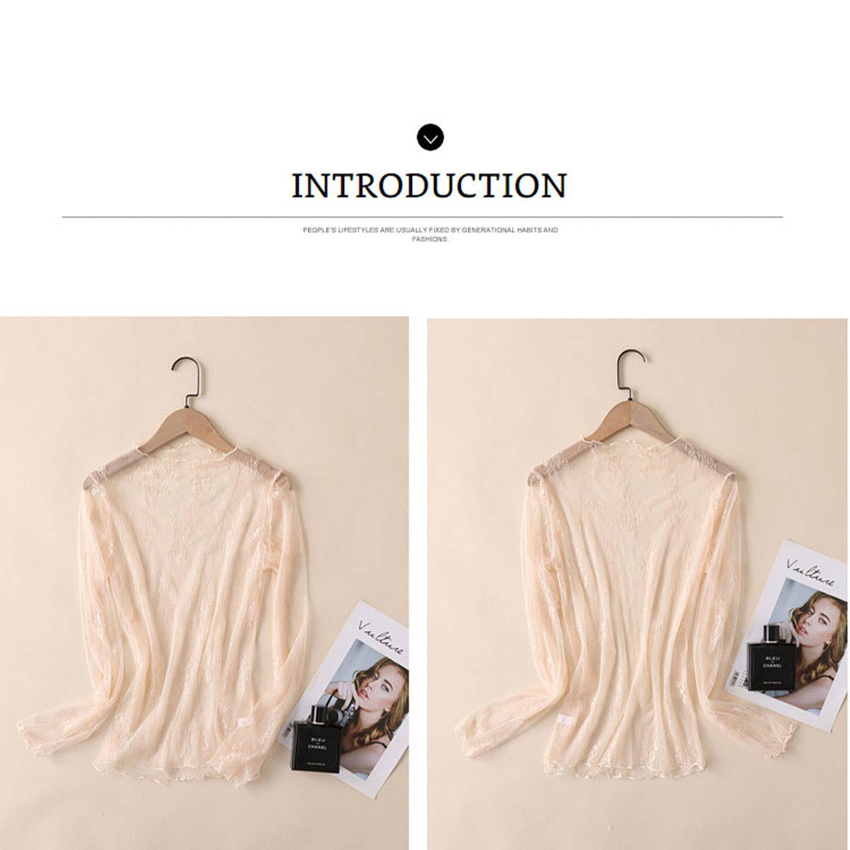 Sexy Mesh Blouse - Long Sleeve Lace Top for Women