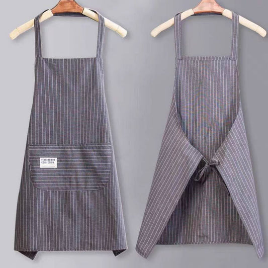 Stripes Thin apron with pockets bulk_CWMM2029