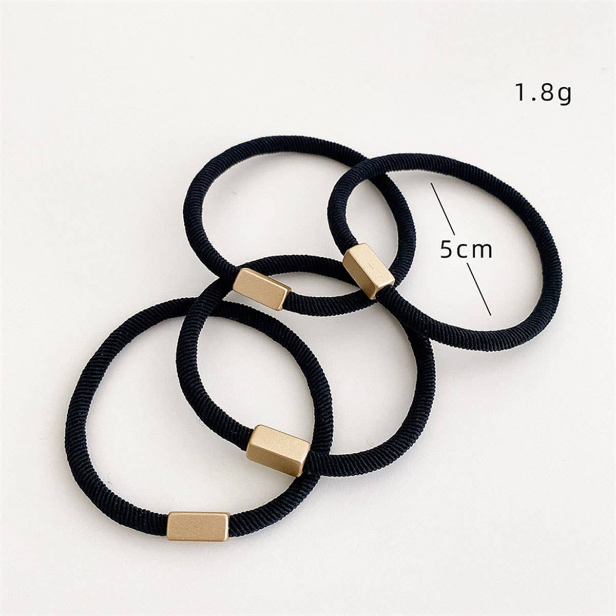 4PCS/SET FASHION STRETCHY ELASTIC SIMPLE HAIR TIES_CWAHA0338
