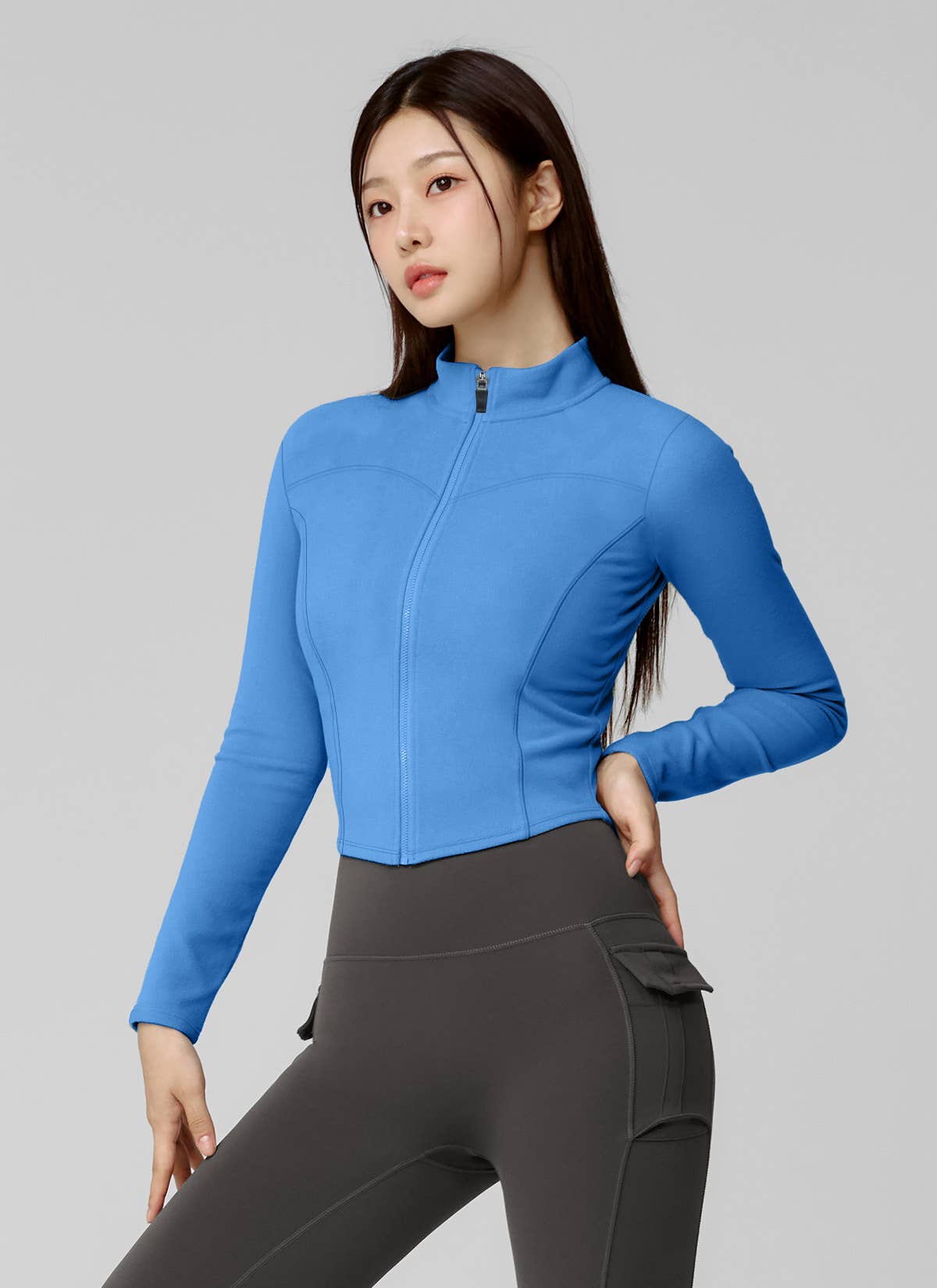 Stand-up collar fitness cycling sports jacket