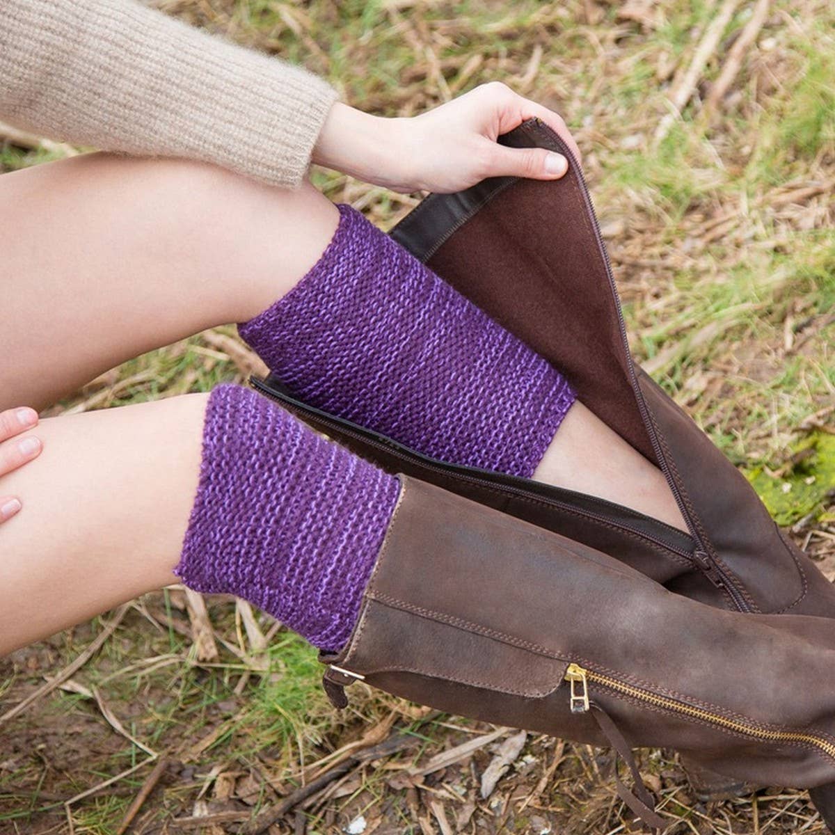 LEGGINGS MIXED COLOR STRIPED YOGA WARM SOCKS_CWMS0763