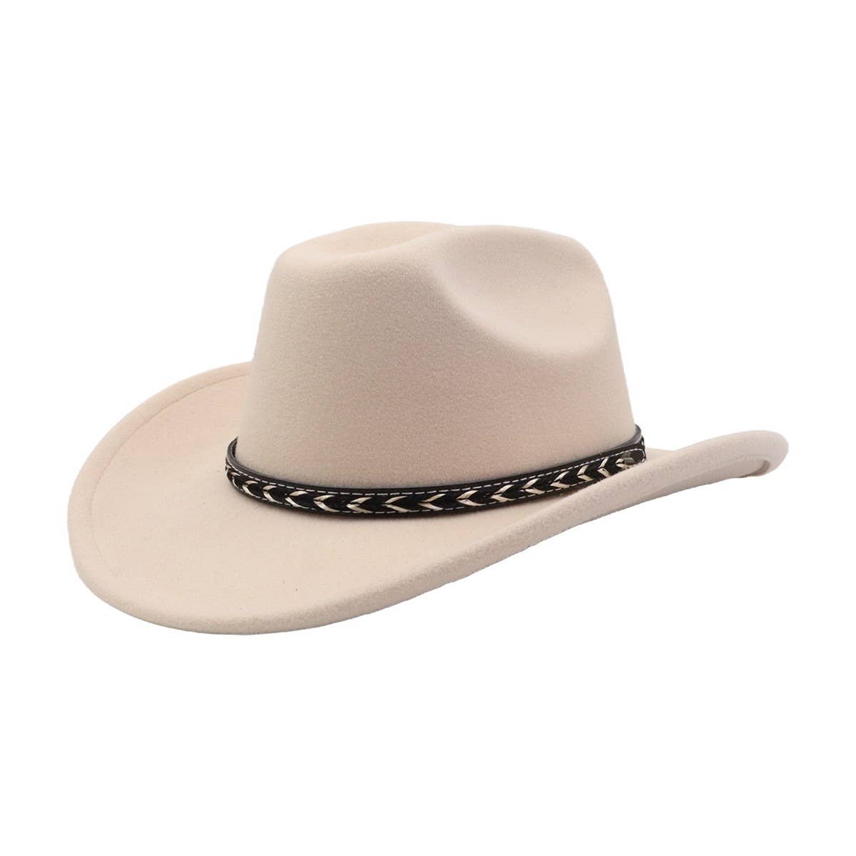 Couple¡¯s Retro Wool Fedora Hat Western Style_CWAH04414