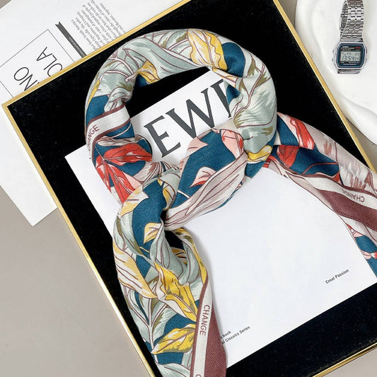 Autumn Winter Velvet Scarf - Large Flora Shawl_CWASC0905