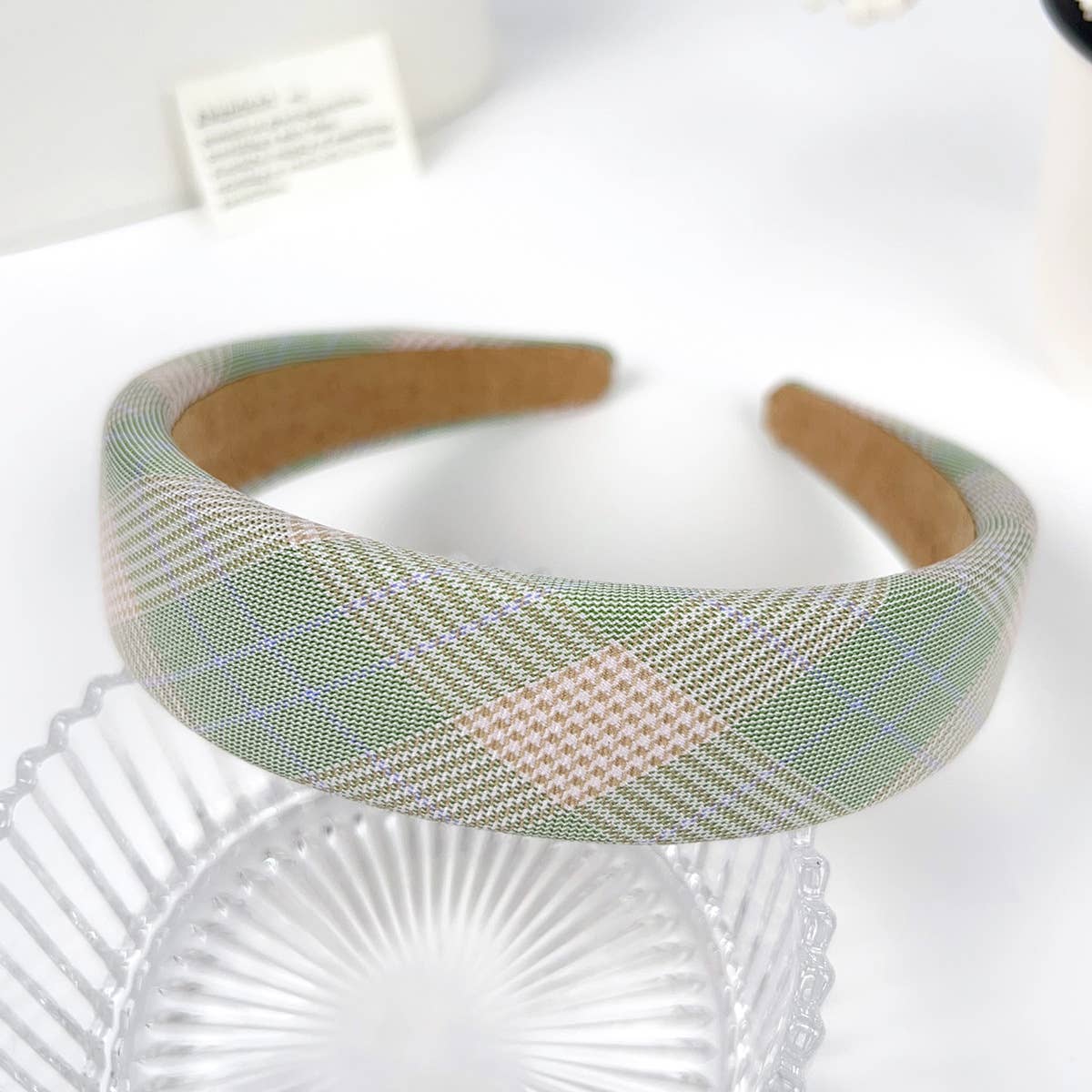 fresh checkered versatile and simple hair band