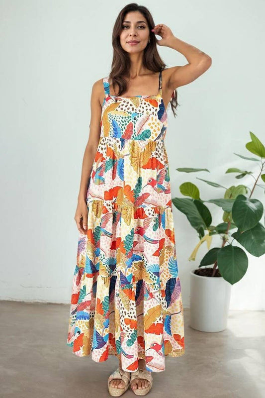 CWDMD5710_LONG SLEEVE RUCHED RUFFLE TIERED MAXI DRESS