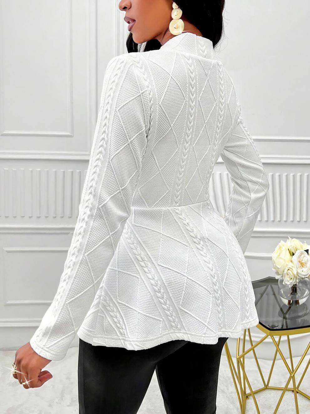 THICK-FIT FASHION JACQUARD BLAZER
