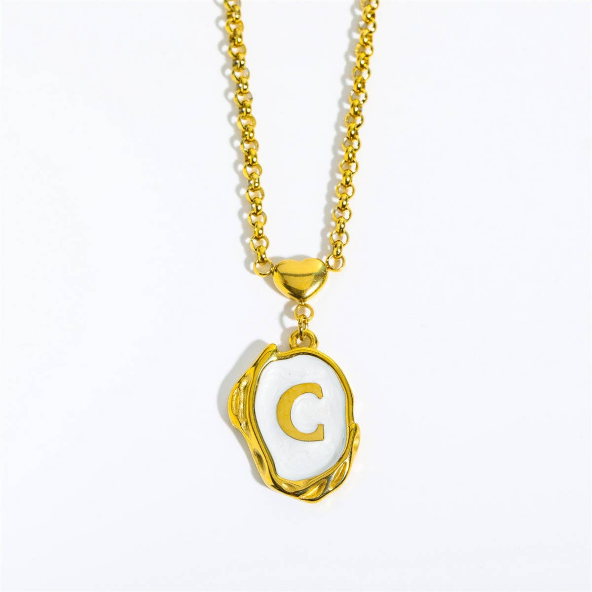 NEW 26 LETTERS OIL DROP THREE-DIMENSIONAL NECKLACE