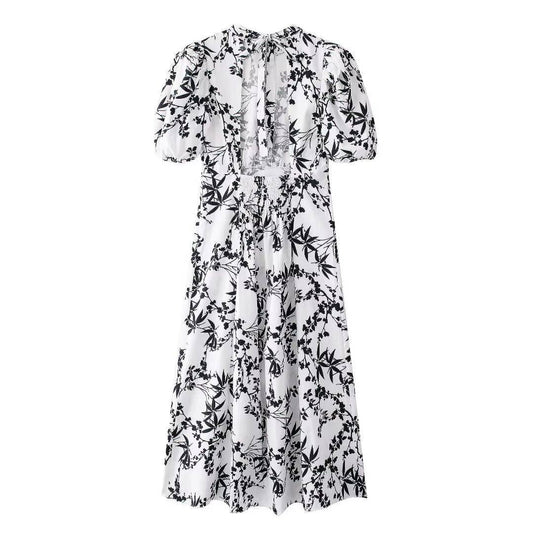 STREET-CHIC CHIC PRINT WAIST DRESS