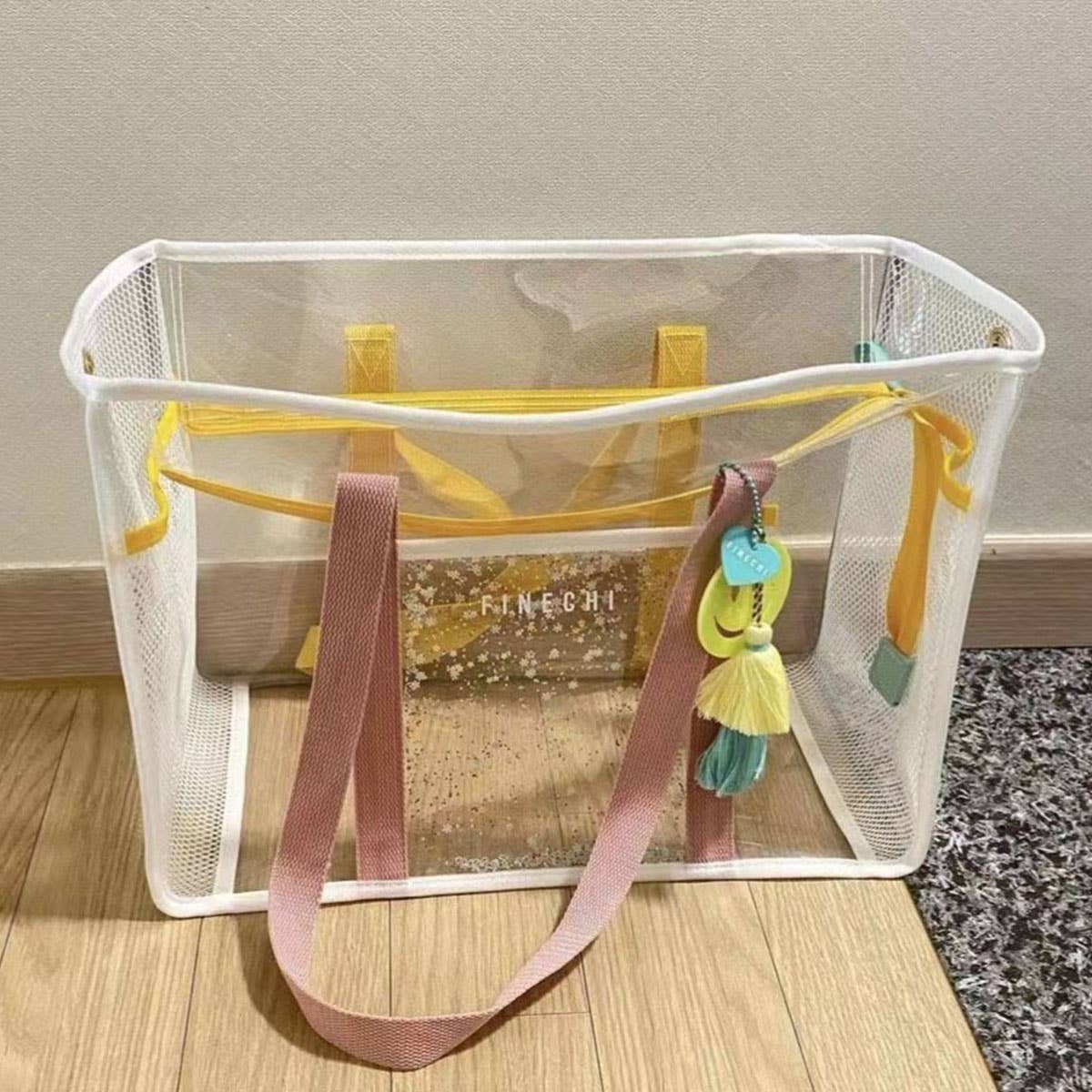 Large Clear Jelly Beach Tote, Waterproof Travel Bag_CWAB1927