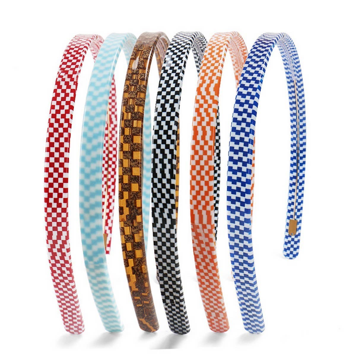 VINTAGE ACETATE HOUNDSTOOTH HEADBAND HAIRPIN