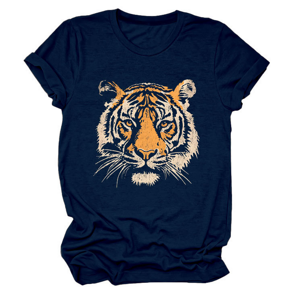 Women??¢s Summer Tee with Stylish Tiger Print_CWTTSL0494