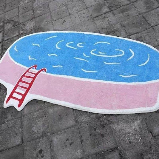 Cute Dopamine-Inspired Round Plush Bedroom Rug