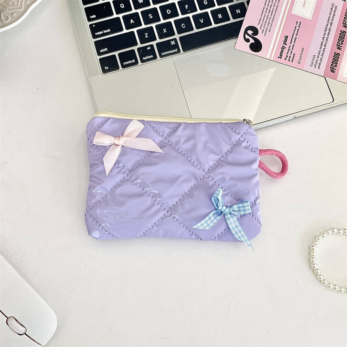 CWAB5787_SHINY BOW PORTABLE STORAGE BAG