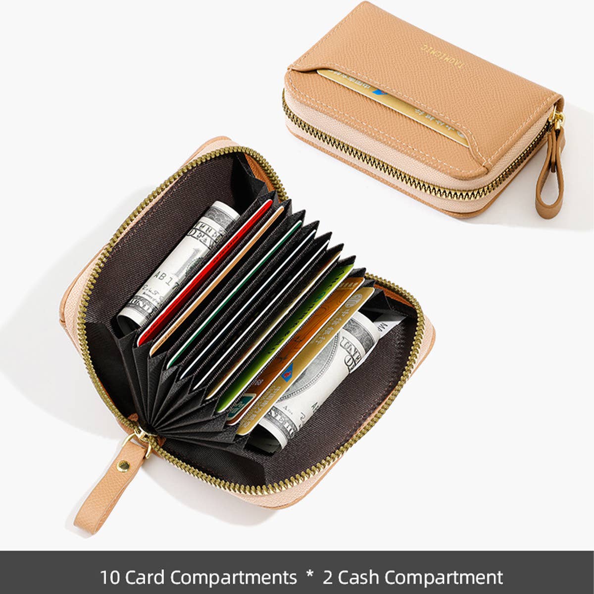CUTE MINIMALIST LARGE CAPACITY ZIPPERED WALLET_CWAB1625