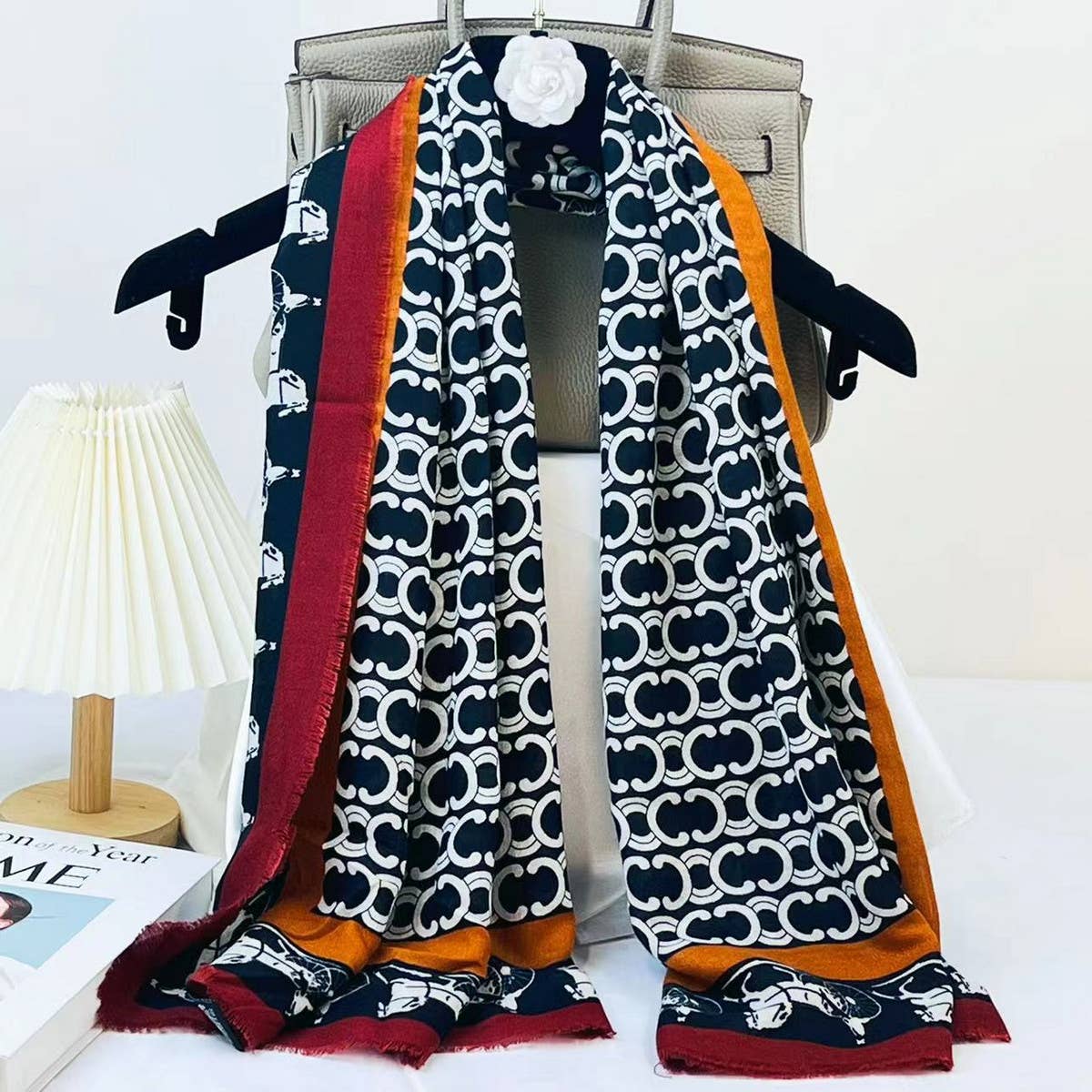 Letter Print Scarf - Chic Winter Wrap Gift Shawl