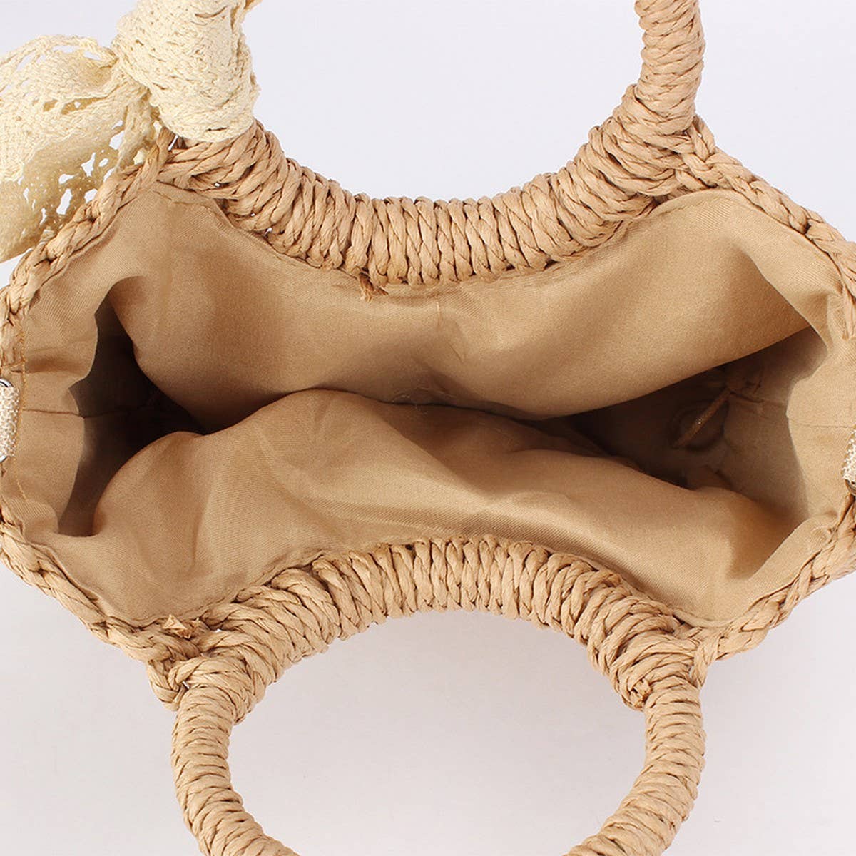 SEMI-CIRCULAR HANDMADE PAPER ROPE STRAW BAG_CWAB4701