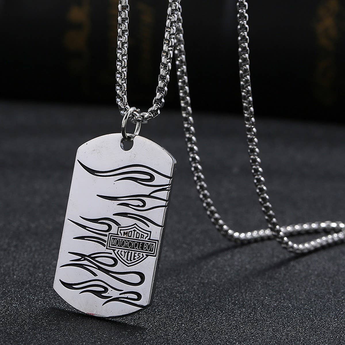 CREATIVE ALLOY PENDANT MEN'S LONG NECKLACE
