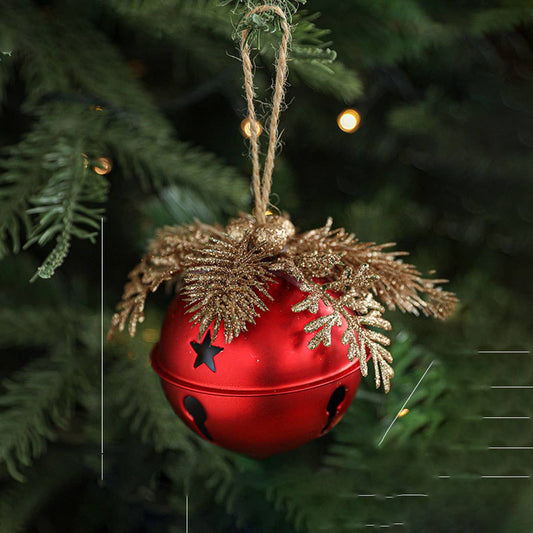 CWAG00596_CHRISTMAS PINECONE RED BERRY BELL TREE ORNAMENTS