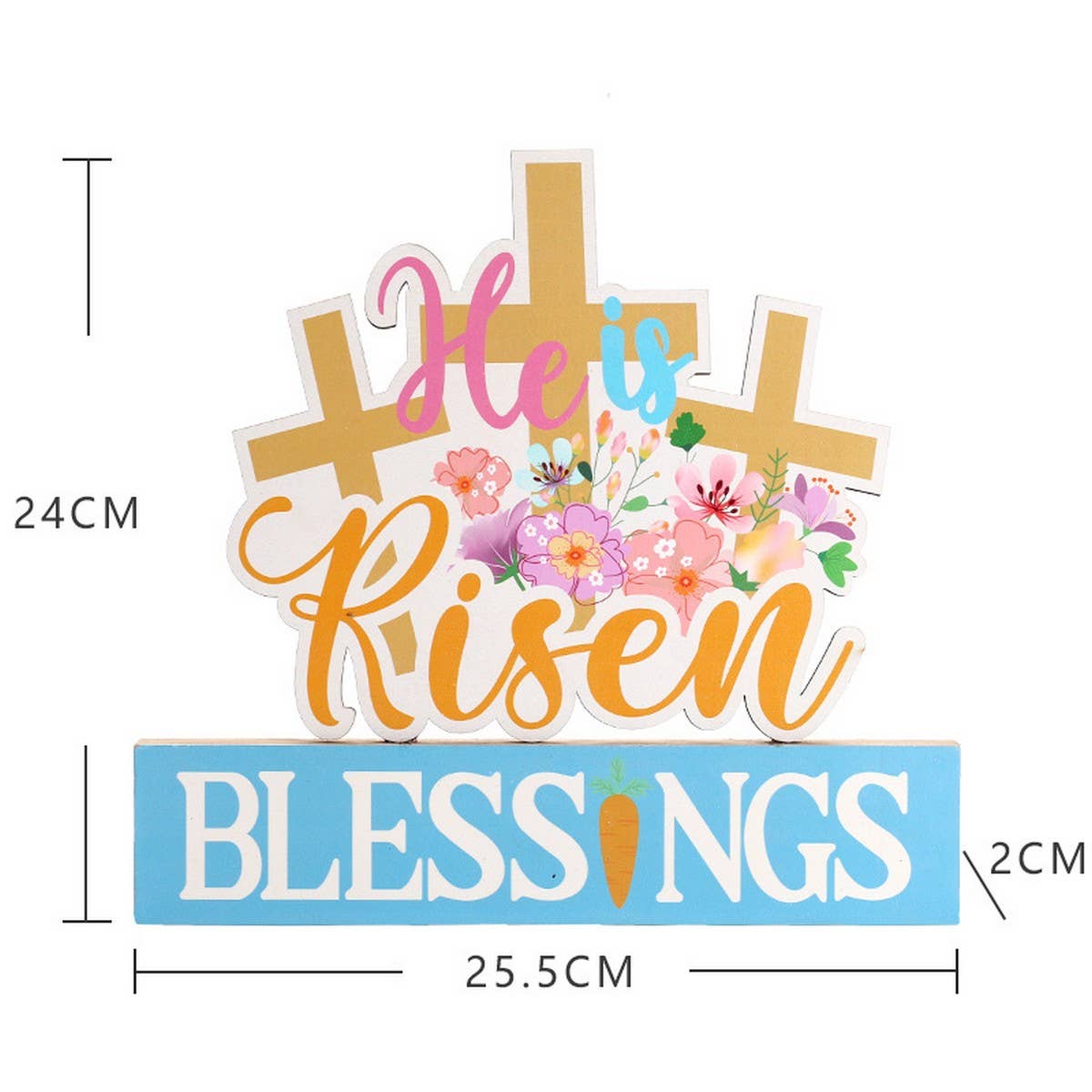 Easter Bunny Egg Letter Wood Standing Decor_CWAJE05392