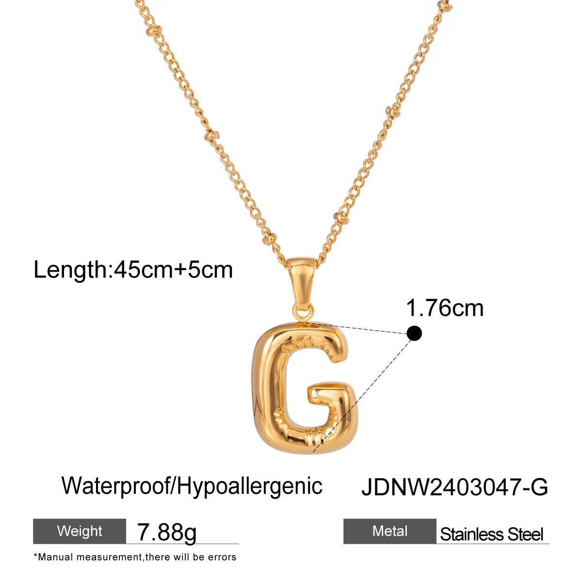 NICHE ALL-MATCH TEMPERAMENT GLOSSY LETTER NECKLACE_CWAJE1893