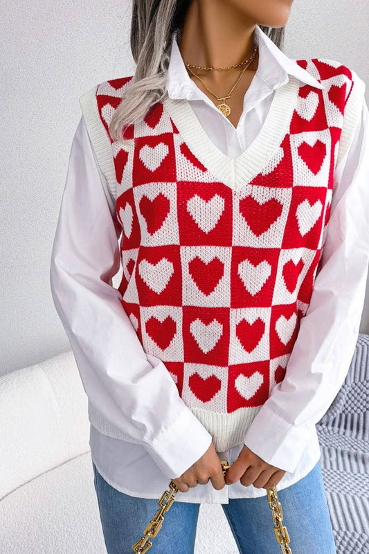 WOMEN LOVE KNIT SWEATER VEST_CWOSWSL0043