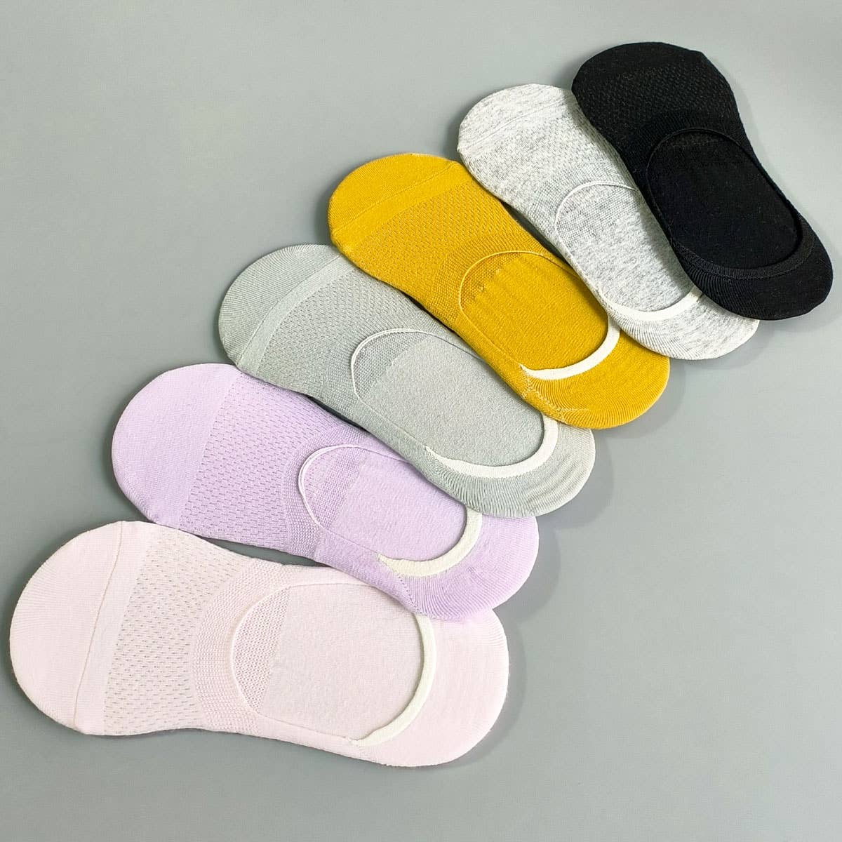 Mesh  Solid No Show Socks For Breathable Summer