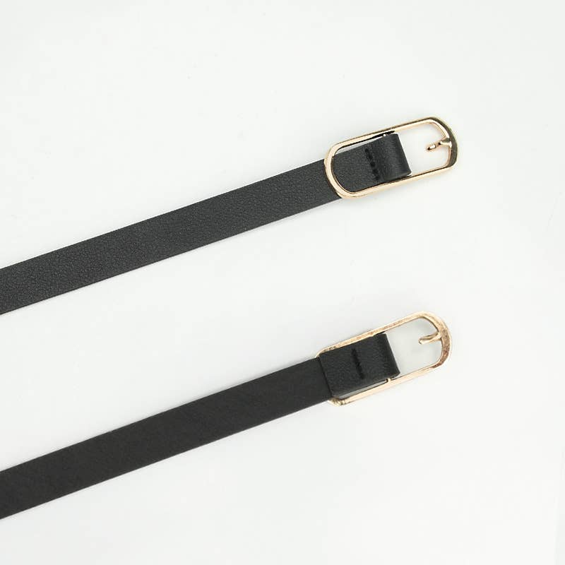 Versatile multi-color women's thin waist belt