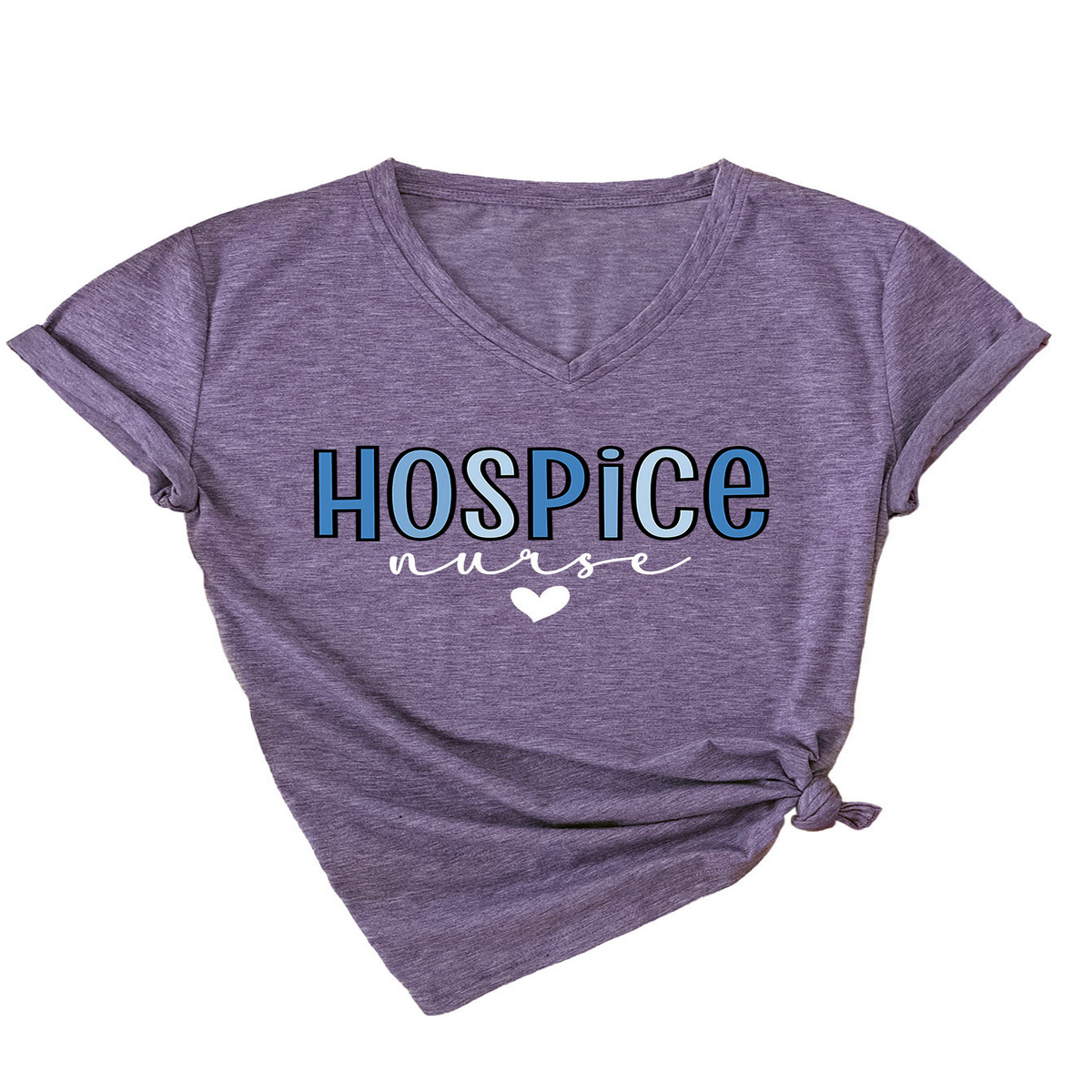 Heart Print V-Neck Tee ? Women¡¯s Casual Loose