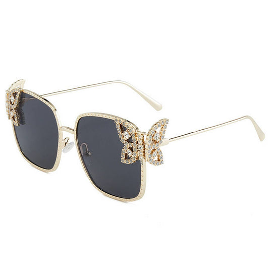 Luxury Rhinestone Butterfly Frame Sunglasses