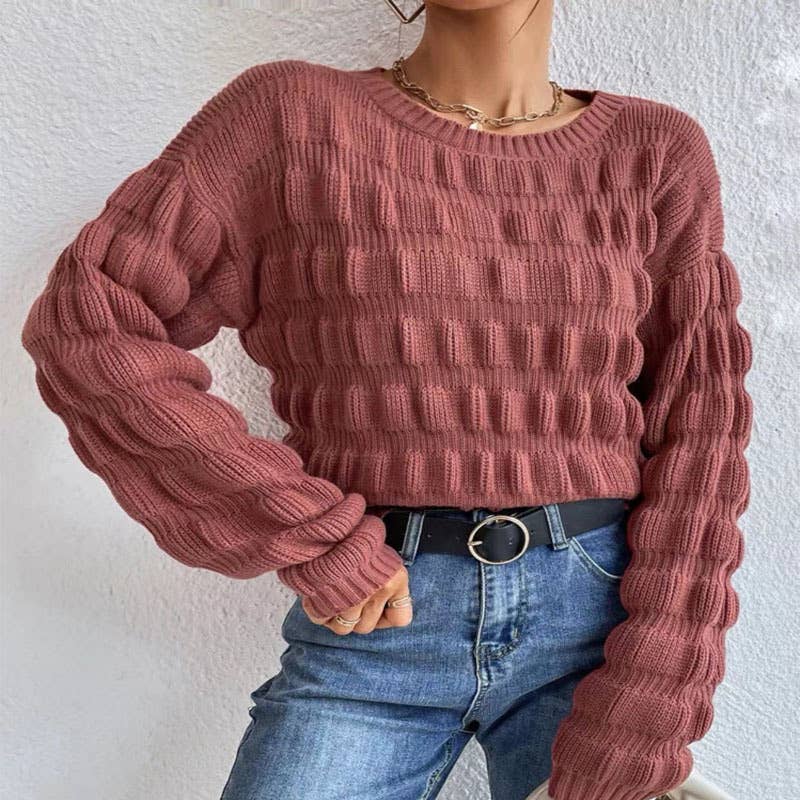KNITWEAR STEREOGRAM SWEATER FOR WOMEN
